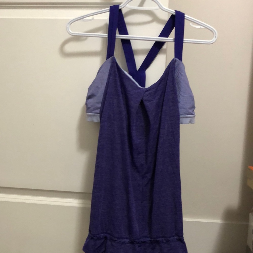 Lululemon Purple workout tank with built in bra